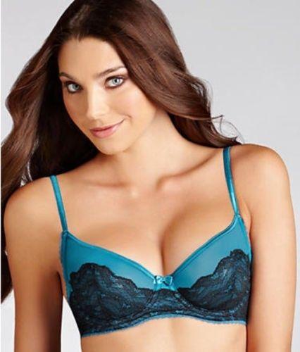 NWOT Jezebel 36C Ravishing Underwire Bra 10485 Teal & Black 112991