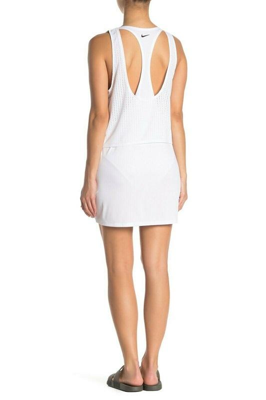 NWT Nike LG Sport Mesh Dress Swim Cover-Up White 112993