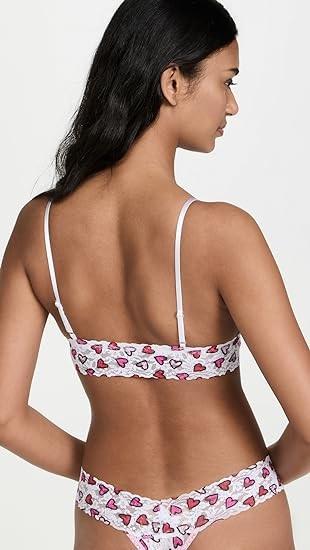NWT Hanky Panky S Signature Lace Triangle Bralette Hearts 112998