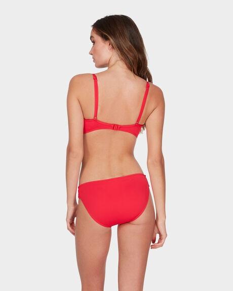 NWOT Seafolly 12 USA Quilted Luxe Hipster Bikini Bottom RED 113072