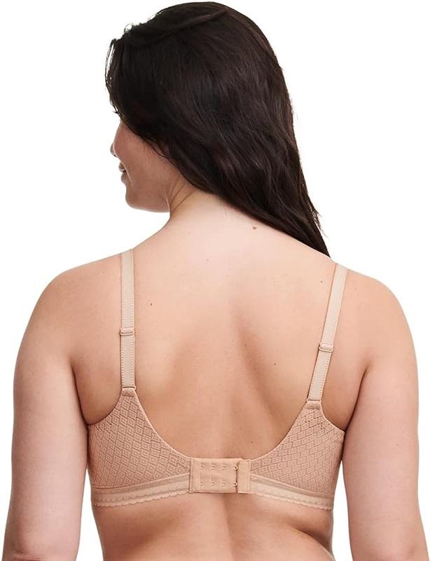 NWOT Chantelle 36DDDD Lucie Lace Comfort Demi Memory Foam Bra Beige 113075