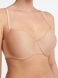 NWOT Chantelle 36DDDD Lucie Lace Comfort Demi Memory Foam Bra Beige 113075