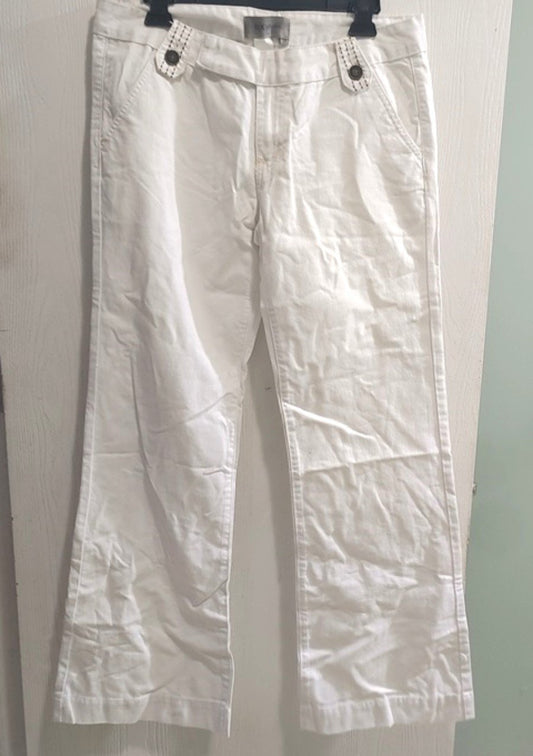 NWOT TEX by MAX AZRIA 29 Optic White Hampton Flare Leg Jeans 113113