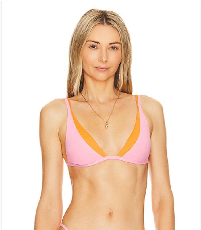 NWT L*Space S Finneas & Solstice Pink Orange Bikini Top & Bottom 113187