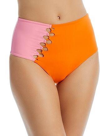 NWT L*Space S Finneas & Solstice Pink Orange Bikini Top & Bottom 113187