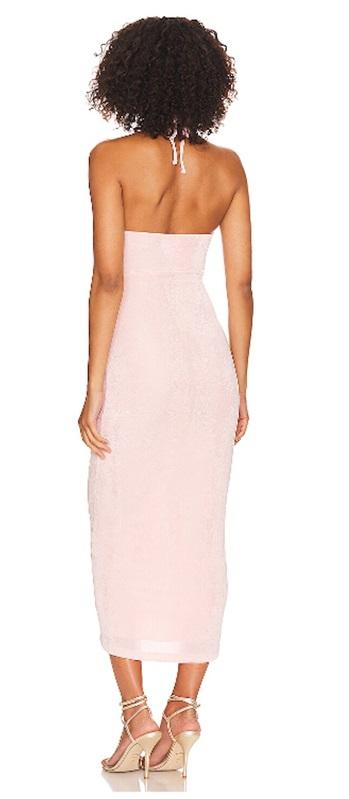 NWT L*Space Stina Dress Pink Midi O RIng Halter 113204