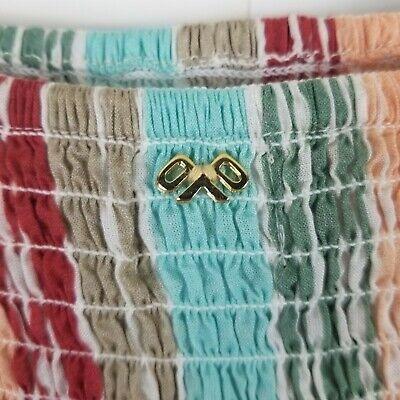 NWT Pilyq PQ M/L Adventure Stripe Smocked Mini Skirt 113269