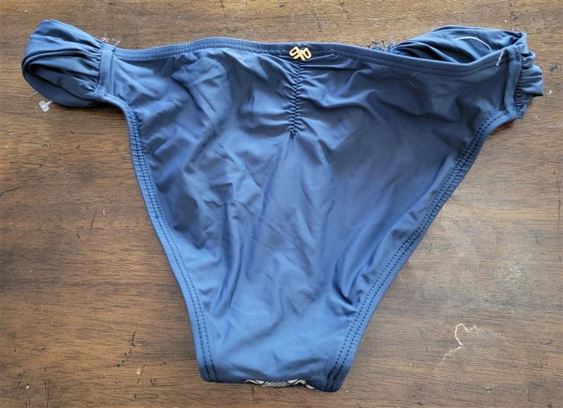 NWT Pilyq Nautica Navy Lace Full S Side Tab Bikini Swim Bottoms 113315