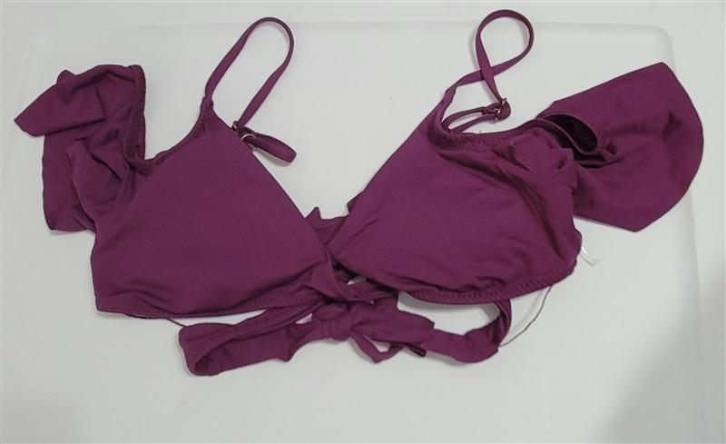 NWOT Becca M Off-Shoulder Strappy Bikini Swim Top Purple 113321