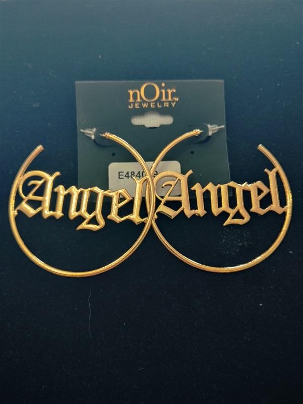 NWT nOir LG ANGEL Round Hoop Earrings 113341
