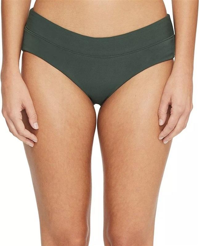 NWT Robin Piccone Moana M Hipster Solid Full Bikini Swim Bottom Green 113347