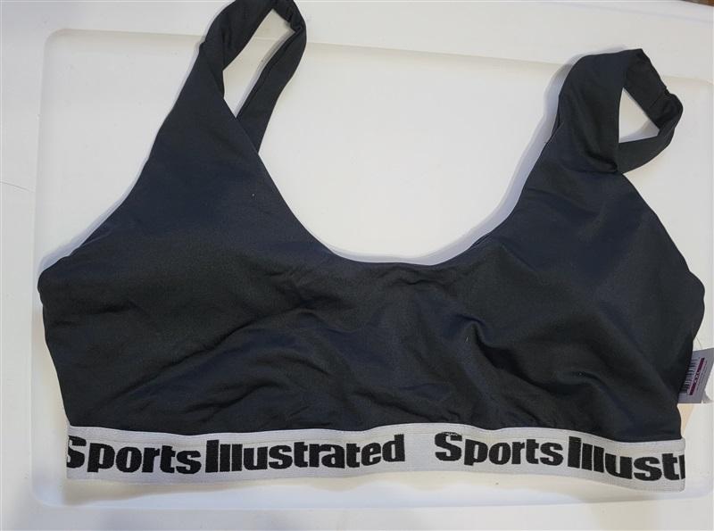 NWT Sports Illustrated XXL Black Core Bra Bikini Swimsuit 113355