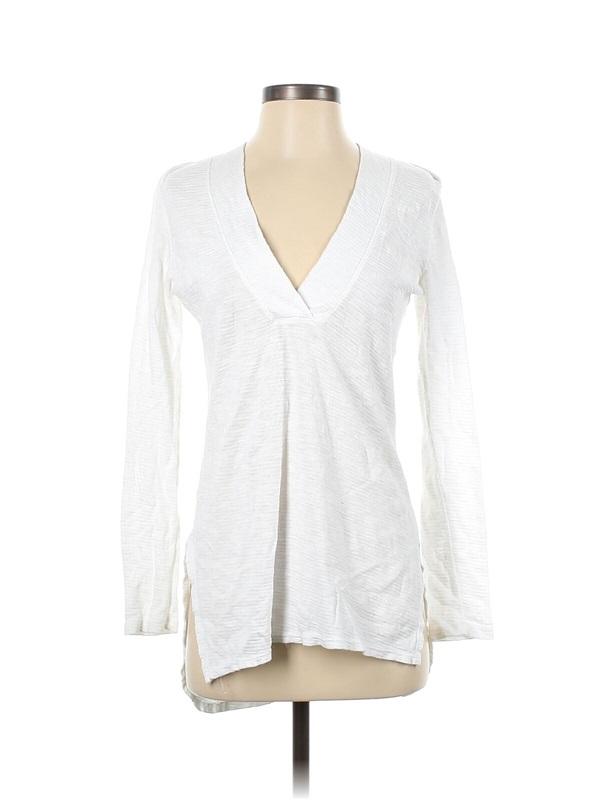 NWOT Sol Angeles XS Anthropologie White V Neck Tunic T Shirt 113382