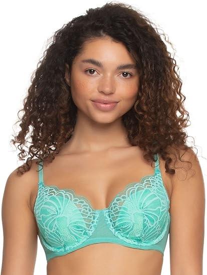 NWT Paramour Felina 38DD Tempting Lace Bra 135061 Green 113400