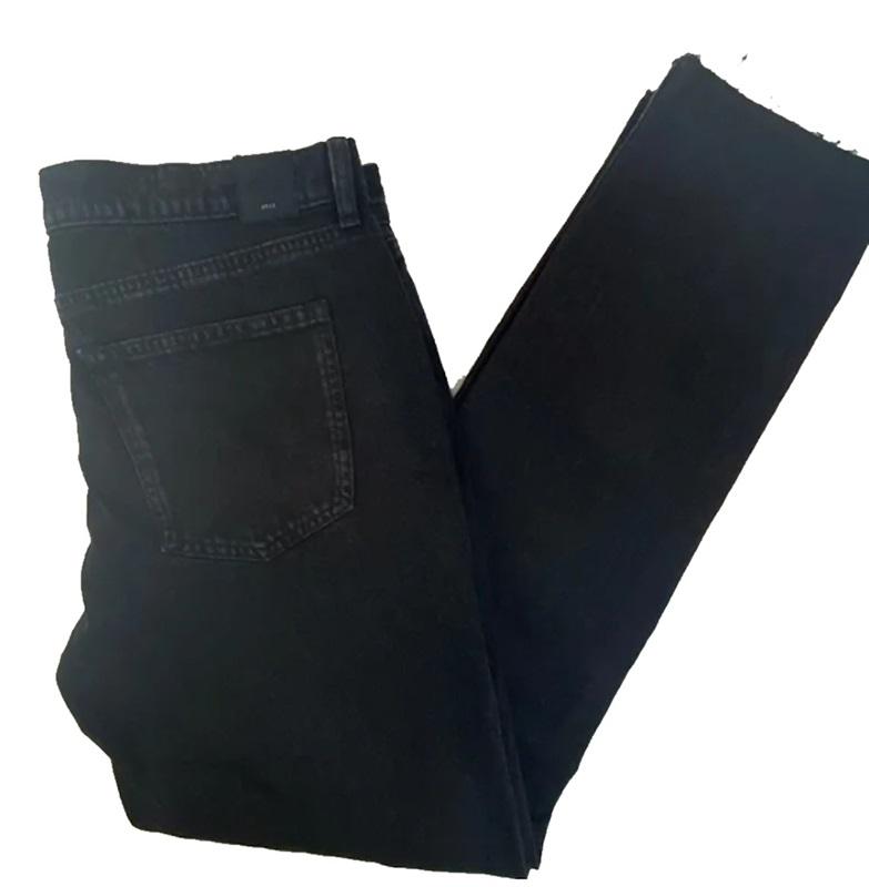 NWT Hale 33 29 Nico Blaine Boyfriend Jeans Frayed Edge Black 113423