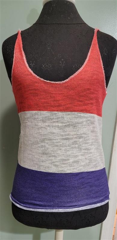 NWOT Wildfox SM Purple Orange Color Block Sweater Knit Cami Tank Top 113479