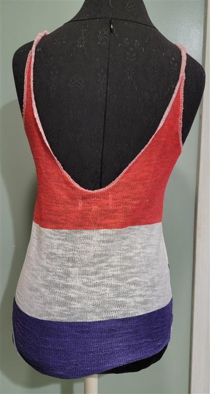 NWOT Wildfox SM Purple Orange Color Block Sweater Knit Cami Tank Top 113479