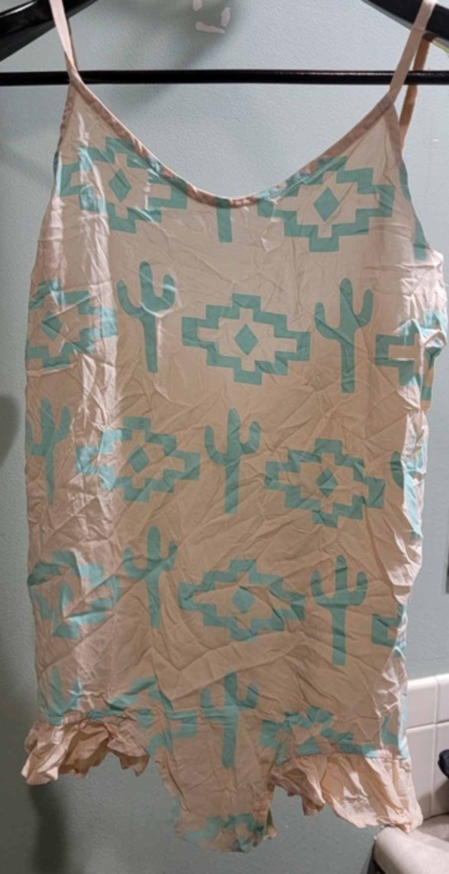 NWOTD Wildfox S Grand Canyon Sleep Romper Mint Green Cactus 113487