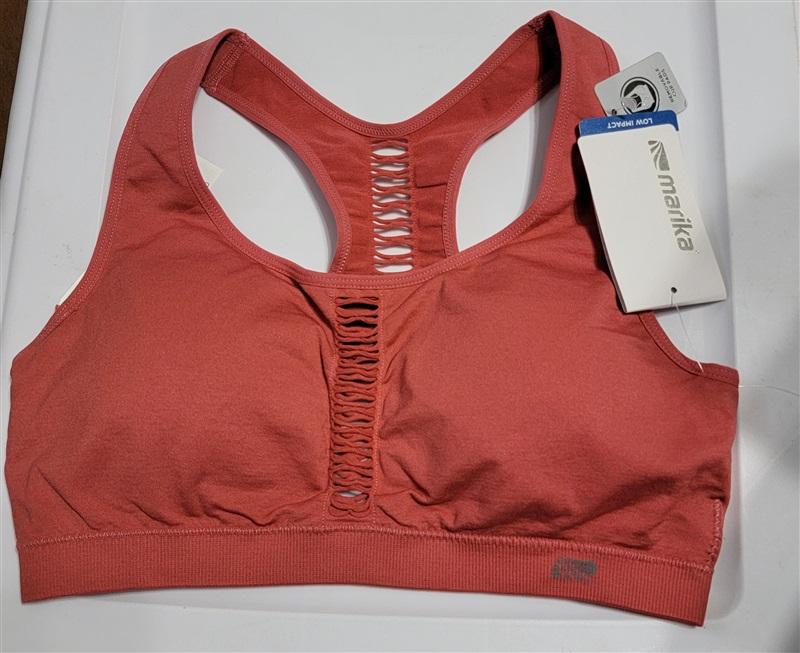 NEW Marika M Low Impact Comfort Open Ladder Sports Bra Red 113493