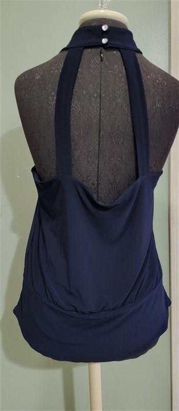 NWOTD Boston Proper M Mock Neck Tank Navy Blue Top 113495