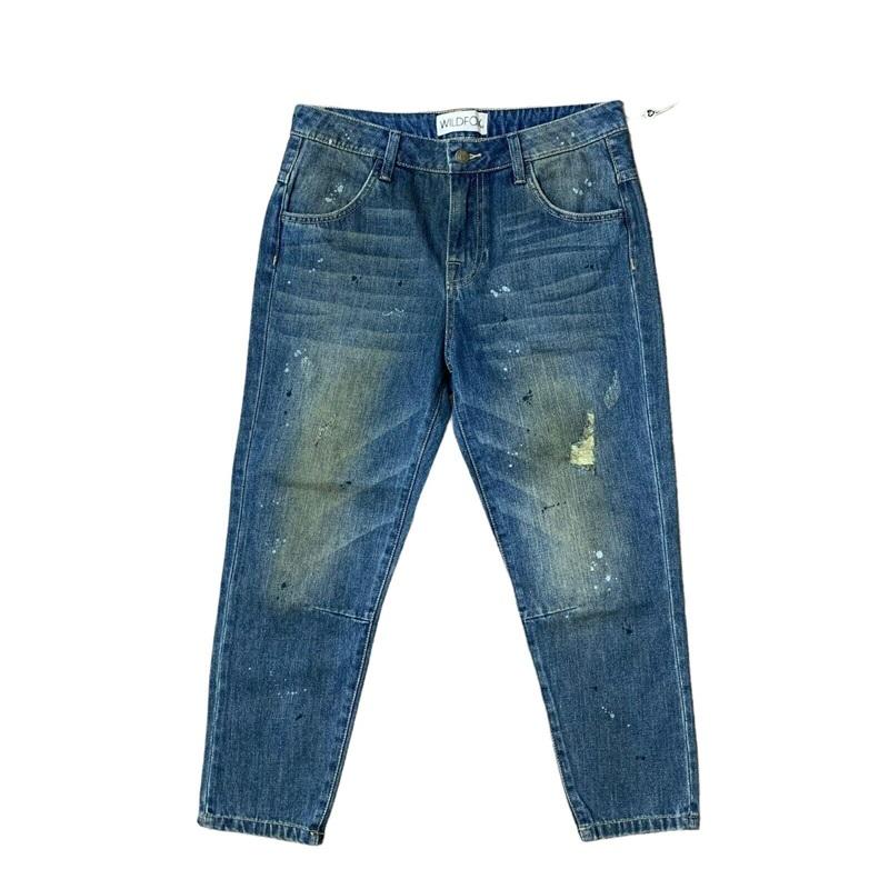 NWT Wildfox Sz 24 Cropped Baggy Boyfriend DaVinci Jeans 113511