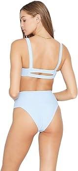 NWT L*Space XL Jess Med Blue Bikini Swim Top 113528