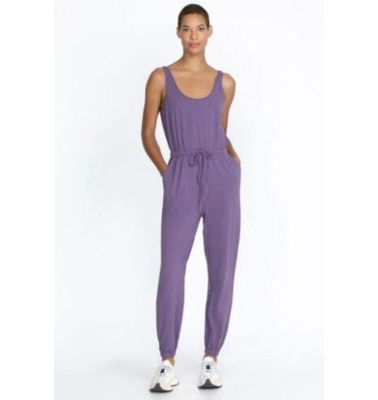 NWOT Calme XL Drawstring Knit Jumper Jumpsuit Purple #113558