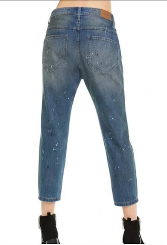 NWT Wildfox Sz 28 Cropped Baggy Boyfriend DaVinci Jeans 113569