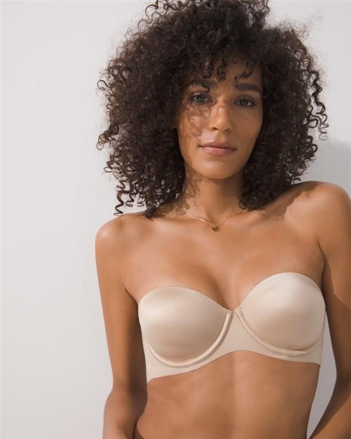 NWT Soma 34D Vanishing Back Multi-Way Strapless Underwire Bra Beige 113574