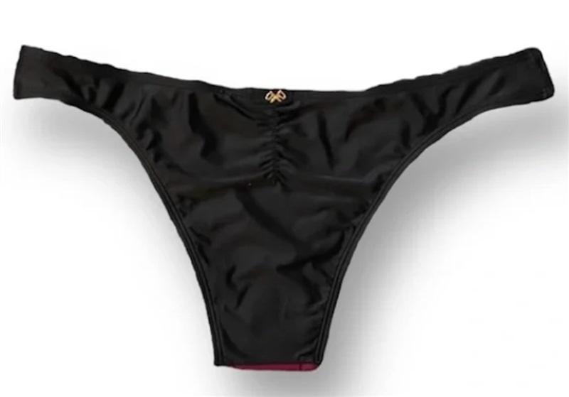 NWT PIlyq PQ Vino L Color Block Teeny Bikini Swim Bottom 113618