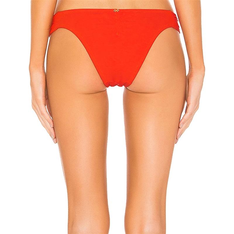 NWT Pilyq PQ M Lace Fanned Teeny Bikini Swim Bottoms Orange 113636
