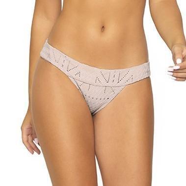NWT Pilyq Blush M Blush Thick Banded Textured Bikini Swim Bottoms 113643