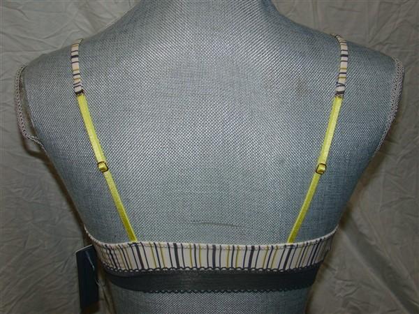 NWT Elle Macpherson M Touch Triangle Bralette EMTSC1008 Gray Striped 113709