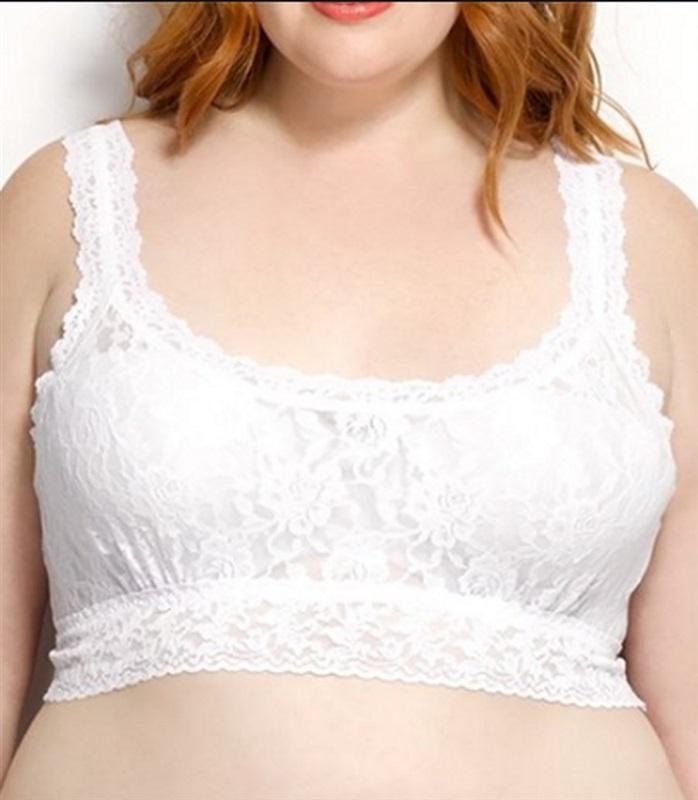 NWT Hanky Panky Signature Lace *Plus Size* Cropped Top 2x White 113719