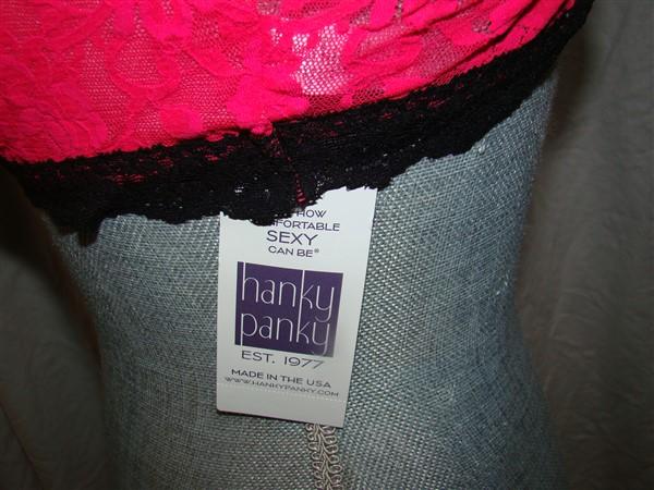NWT Hanky Panky M Attitude Mesh Bralette 2G7011 Pink Black 113721