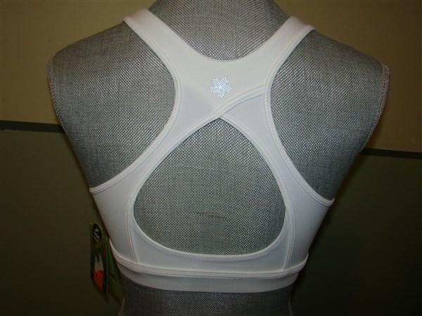 NWTD Tek Gear Bra Core Essentials Racerback High-Impact Sports White XS 113726