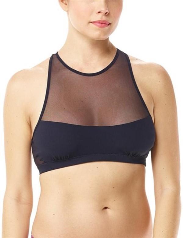 NWT Commando Chic Mesh Racerback Bra TU114 Black S/M 113732