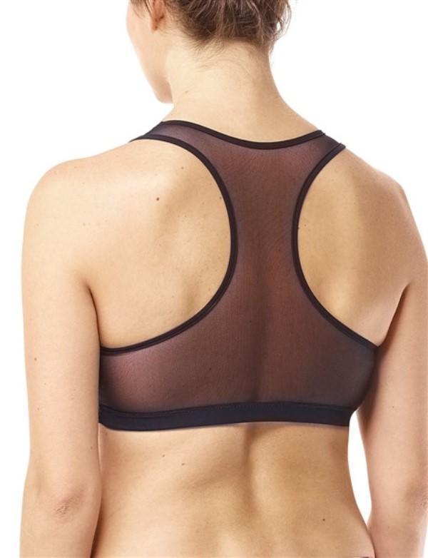 NWT Commando Chic Mesh Racerback Bra TU114 Black S/M 113732
