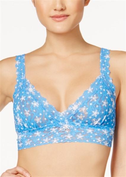NWT Hanky Panky XS Blue White Snow Bralette 5L7046 113733