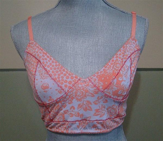 NWT Free People Longline Day Bra Peach & Lavender LARGE 113738
