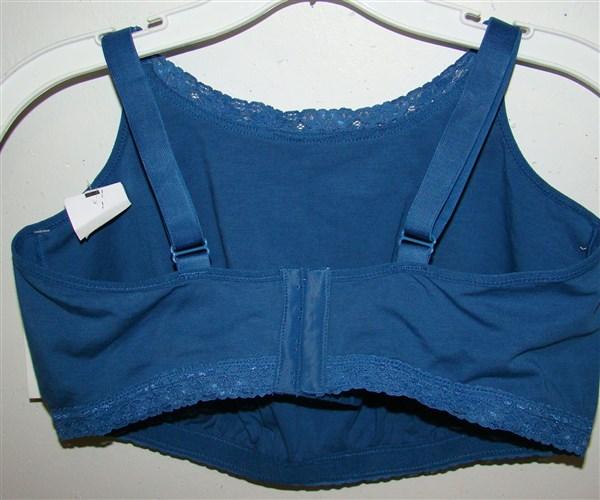 NWPT Leading Lady Wirefree Full Figure Bralette 5403 Teal Blue 3X 113748