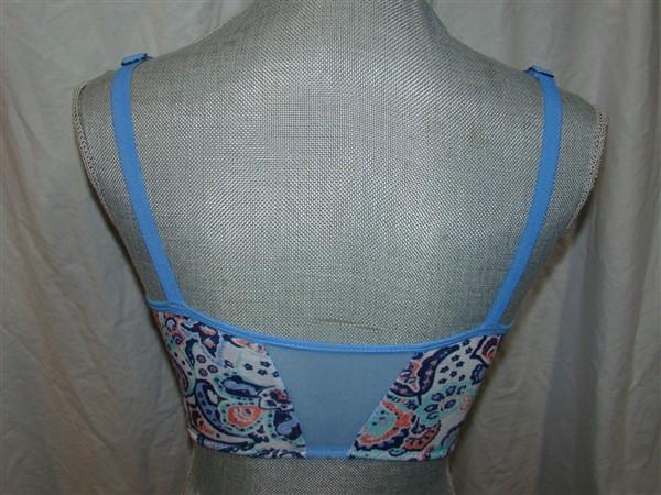 NWT Kensie Kimberly Bralette S 7513553 Blue Paisley 113763