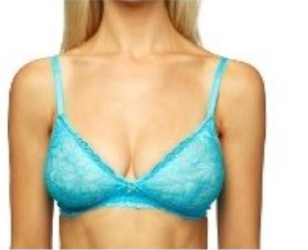 NWT Perfects Australia L Delightfuls Pretty Lace Bralettes 14USC051 Aqua 113765