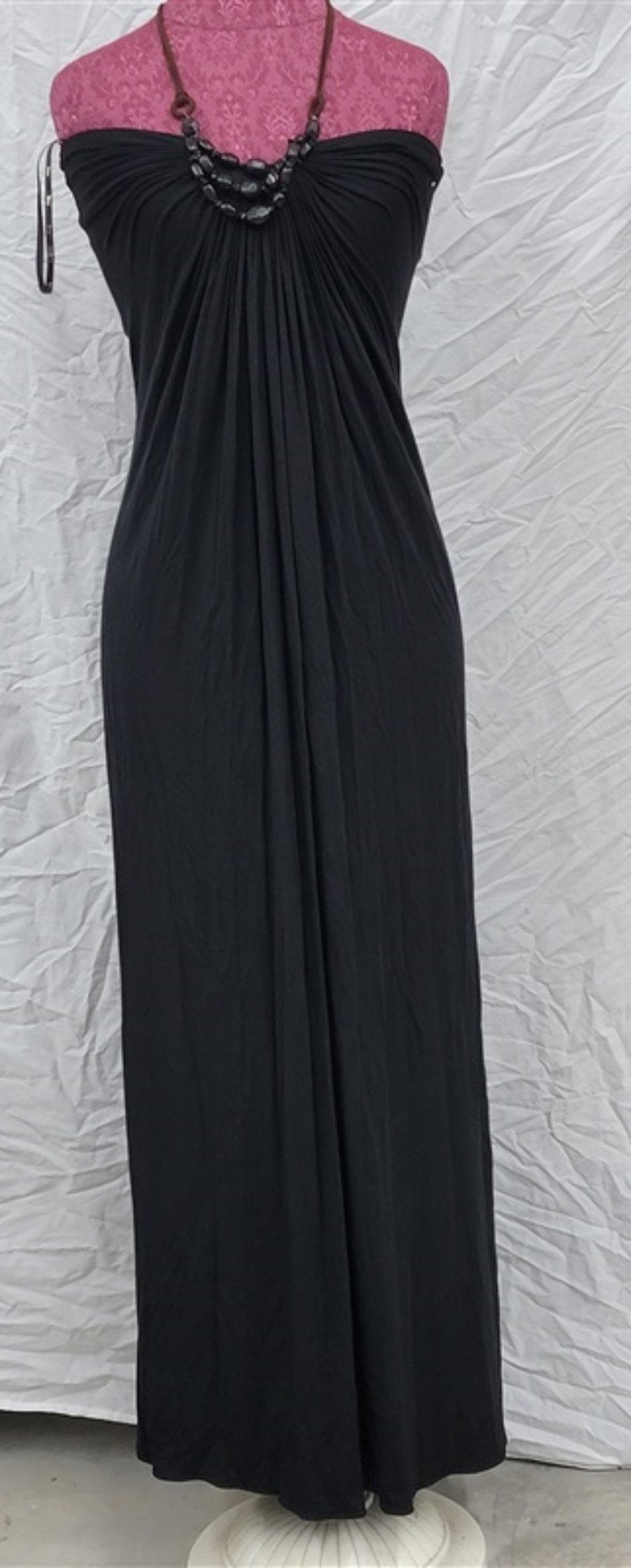 NWT Sky S Chunky Beaded Necklace Black Tropical Club Dress 113781