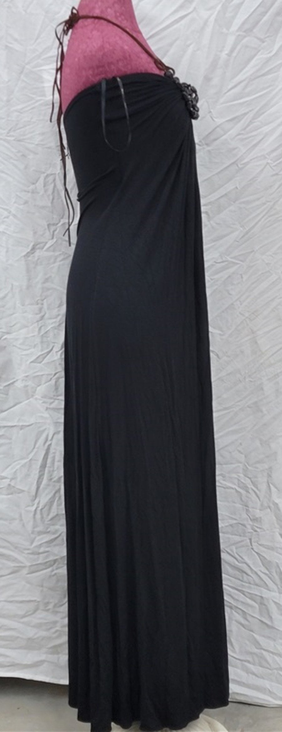 NWT Sky S Chunky Beaded Necklace Black Tropical Club Dress 113781