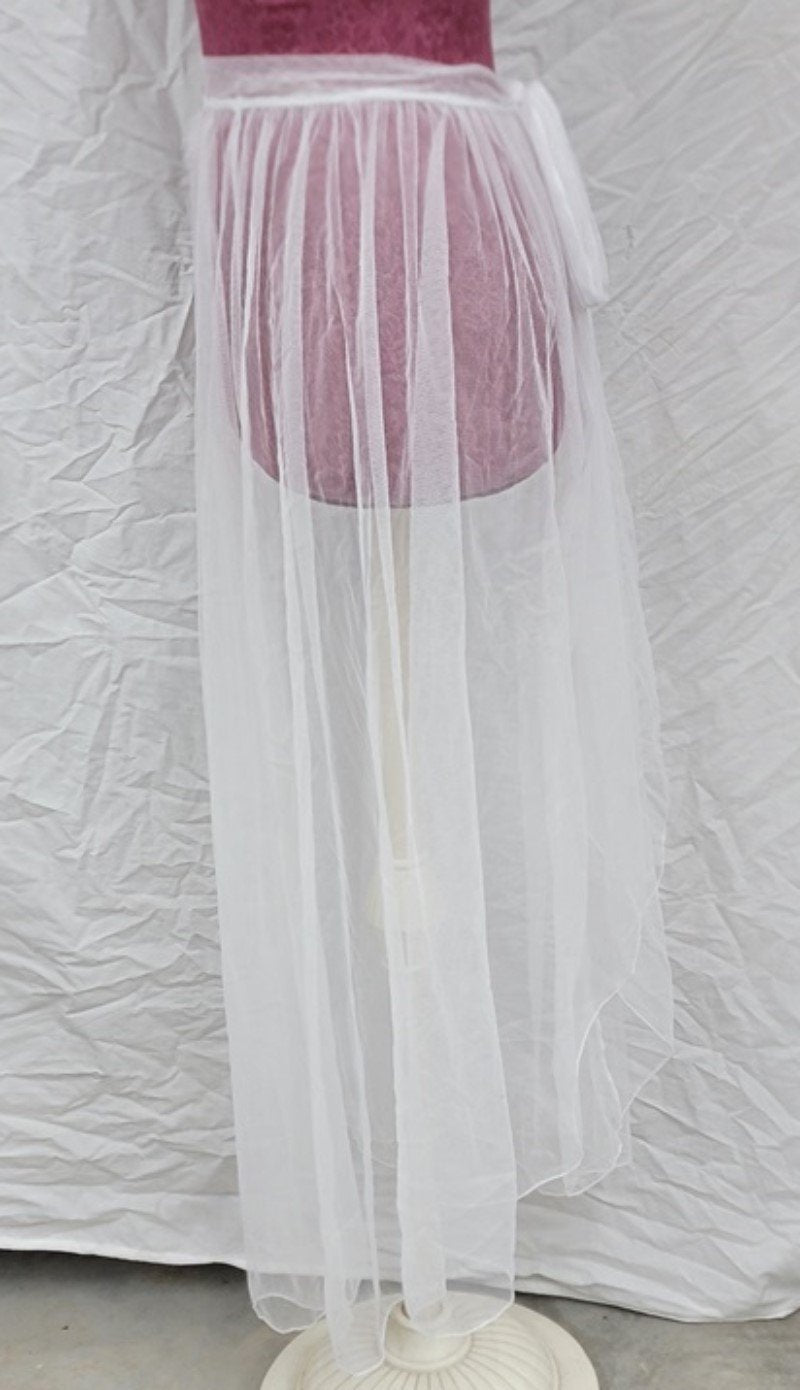 NWOT Dreamgirl 1X Sheer Front Tie Skirt Tutu 113784