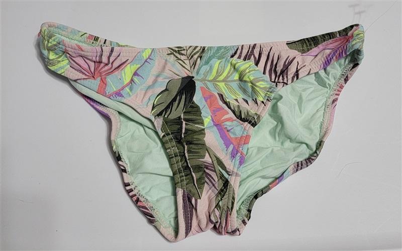NWOT Pilyq PQ 8 Girls Pink Tropical leaves Saks Bikini Swim Bottom 113795