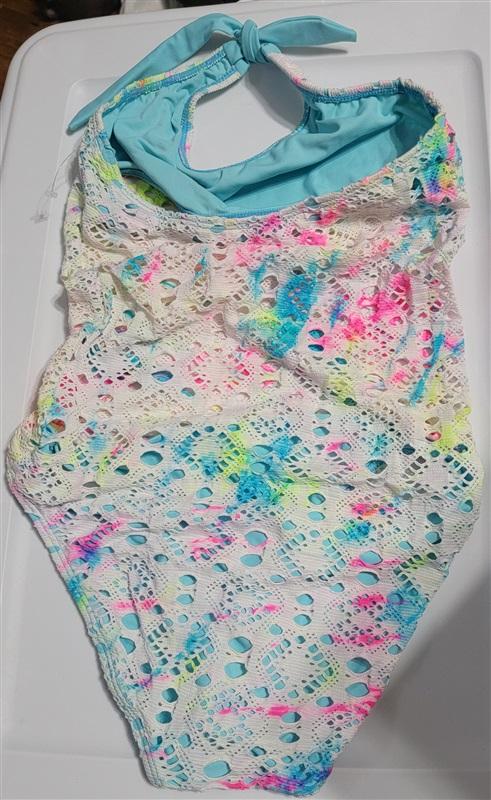 NWT Pilyq PQ Girls 16 Rainbow Crochet Lace 1 Piece Swimsuit 113816