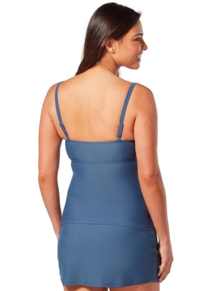 NWT Free Country M Sun Rays Bandeaux Convertible Strap Tankini Top Pink 113820