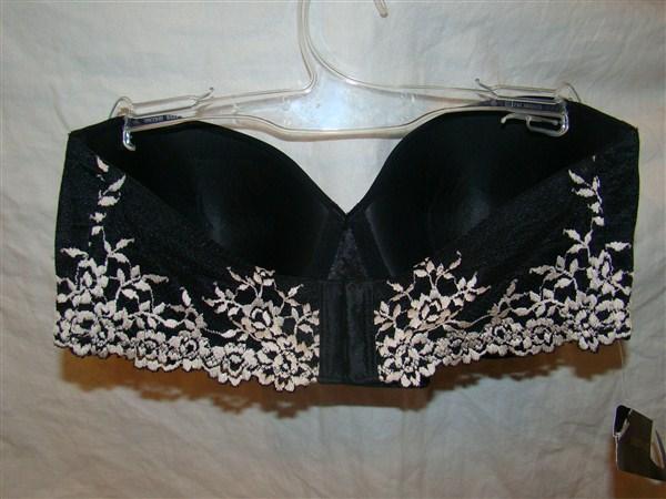 NWT Wacoal Bra 34D Strapless Black & White Lace #854191 Free Shipping 113846